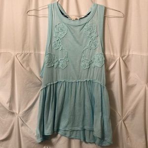 Teal sleeveless top